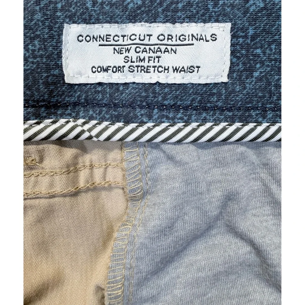 Tailor Vintage Pants Mens 36x30 Tan Slim Fit Comfort Stretch Waist Chino
